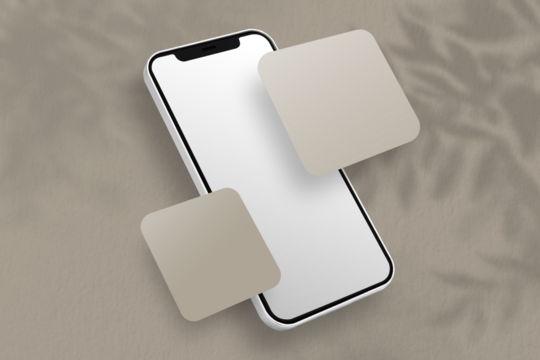 phone screen mockup png social media post, transparent design - Powered by Adobe