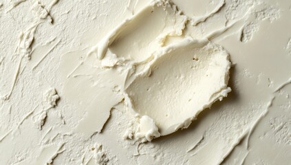 Creamy, pale-ivory ice cream texture