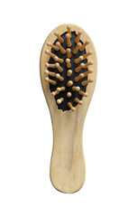 natural wooden comb isolated