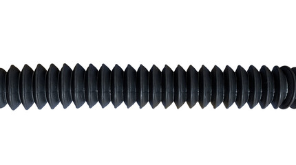 black vacuum cleaner hose isolated