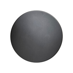 black metal round shape isolated