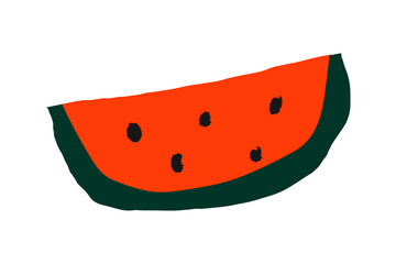 Watermelon png sticker, fruit doodle, transparent background