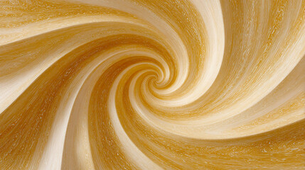 An abstract swirl of golden and white lines creating a mesmerizing spiral pattern in the center