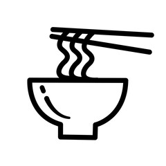 Image of an icon logo symbol for a ramen noodle menu.