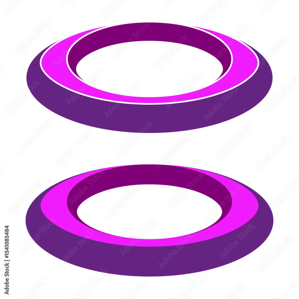 Poster ring shape icon. purple pink vector. circular abstract layout. minimal modern form.