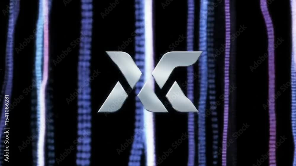 Poster abstract background with flowing lines and logo animation perfect for presentations