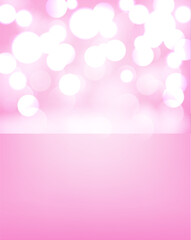 Abstract. bokeh blur light on pink background. vector.