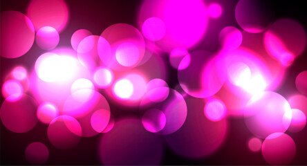 Abstract. bokeh blur light on pink and black background. vector.