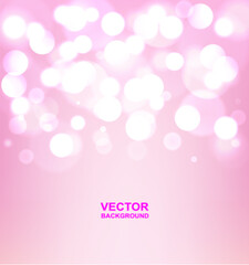 Abstract. bokeh blur light on pink background. vector.