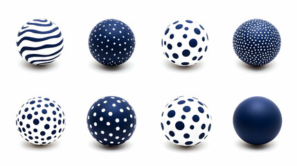 Fototapeta premium Colorful set with a round, decorative, blue globe design