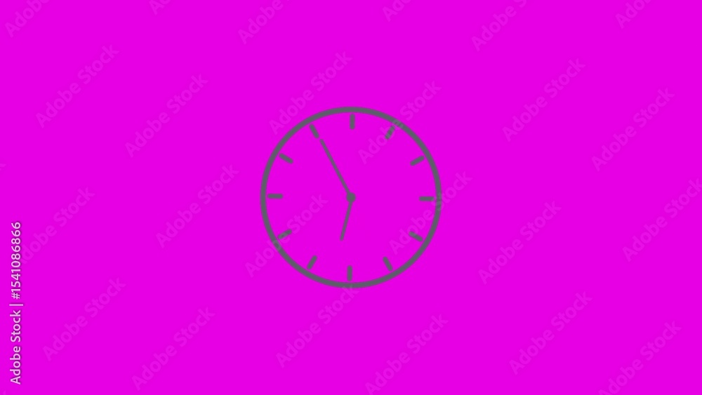 Poster time concept illustration featuring a simple clock graphic in a purple background representing timel