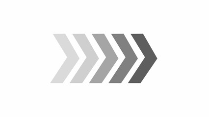 Simple arrow progression icon showing direction and movement concept isolated on a clean white background for business and design projects