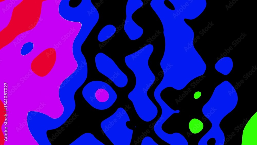 Poster colorful abstract composition featuring organic shapes and bold color palette suitable for backgroun