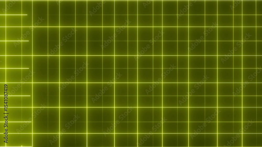 Poster abstract grid background with glowing neon yellow lines perfect for technology presentations or digi