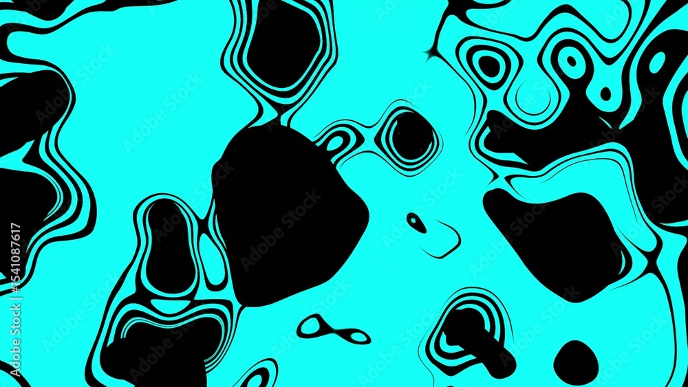 Poster abstract liquid background in teal and black swirling pattern artistic modern design concept for gra