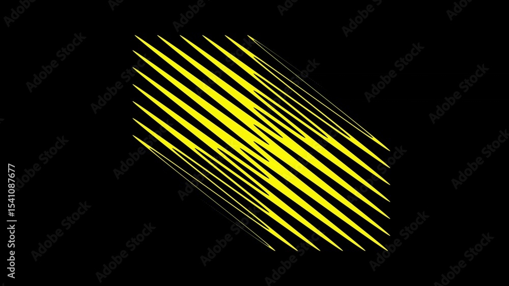 Poster abstract design of yellow lines on black background geometric shapes and creative modern graphic ele