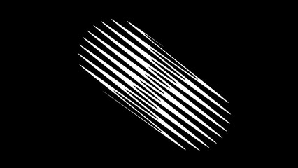 Abstract composition of white angled lines on a black background creates a striking modern design element suitable for graphic design and visual concepts