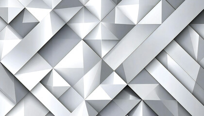 Obraz premium 銀の幾何学模様のイラスト。3D。立体的なブロックスタイル。Silver geometric pattern illustration. 3D. Three-dimensional block style.
