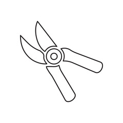 Pruning shears line icon