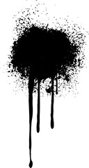 brush paint splatters drop black brush splash vector	