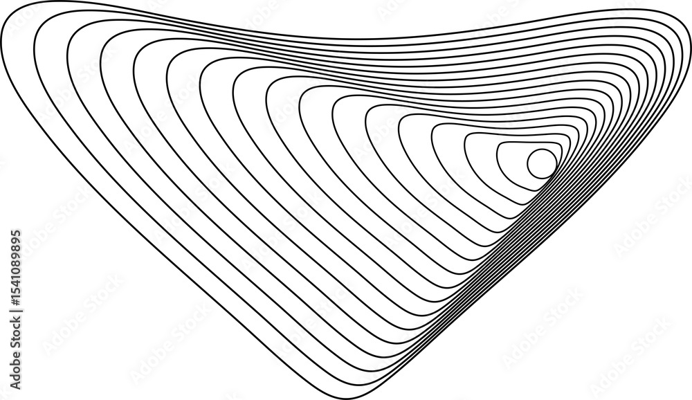 Poster circle lines with blend fluid forms. technology element