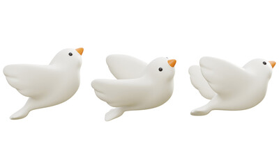 Cartoon Style Pigeon Bird 3D Graphic