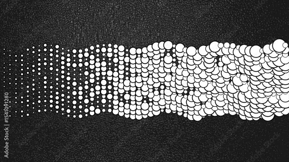Poster futuristic tech grey white halftones zigzag dotted lines abstract background with grunge grainy text