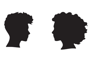Man and woman silhouette eps 10 file 