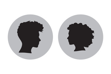 Man and woman silhouette eps 10 file 