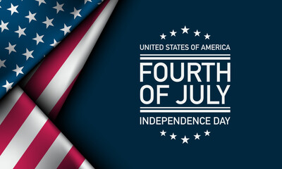 USA 4th of July Independence Day Poster or Greeting Card Design.