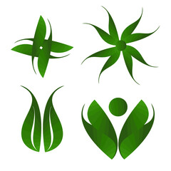 Leaf icon image, logo for loving the planet and the environment.