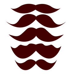 Vector illustration of a man's chin mustache shape.