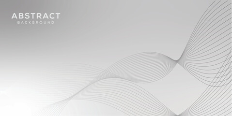 Modern abstract background with soft black and white wavy and flowing line. Elegant wavy vector background. 
