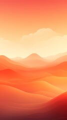 Digital technology Orange gradient sunset landscape outdoor illustration poster background
