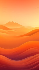 Digital technology Orange gradient sunset landscape outdoor illustration poster background