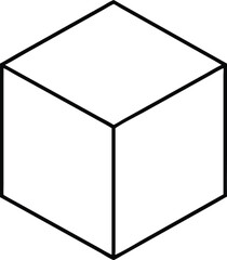 Isometric Cube Simple Geometric Shape Illustration