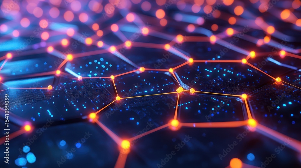 Poster abstract network technology background