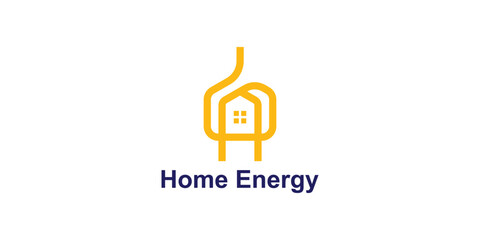 logo design home and plug cable electric,design icon,creative,elegant.