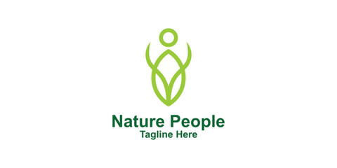 logo design people and leaf,nature,care,design creative,icon,idea,creative,elegant.