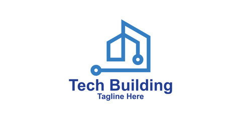 loo design building and tech,connection,design,symbol,creative,elegant.