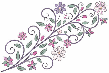 Petals in Harmony: Botanical Border Design