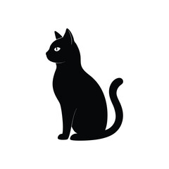 Cat silhouette vector art illustration