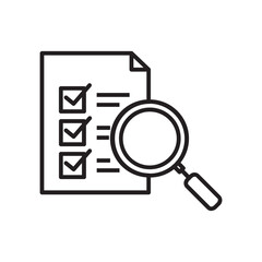 magnifying glass on the document