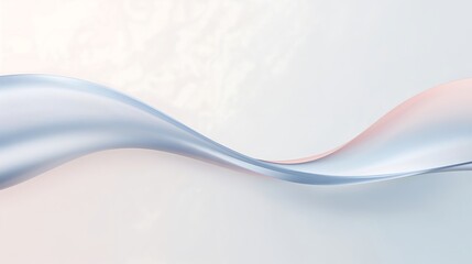 Abstract Pastel Blue and Pink Wave Flowing Soft Smooth Digital Art image