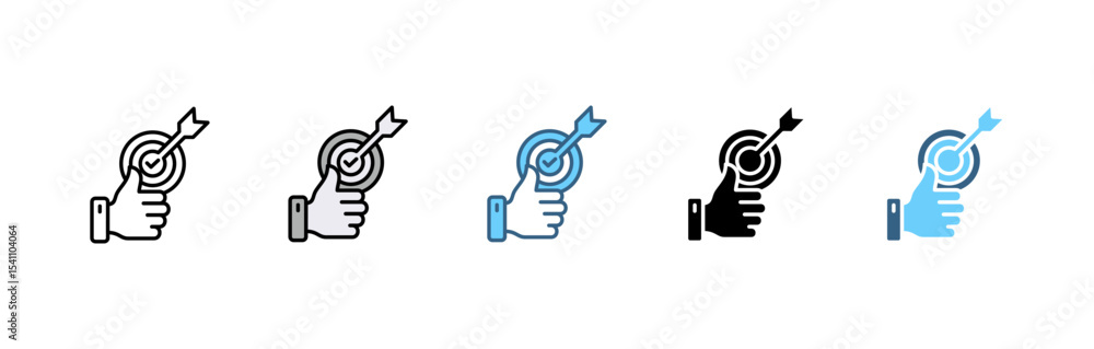 Poster success icon with multiple style