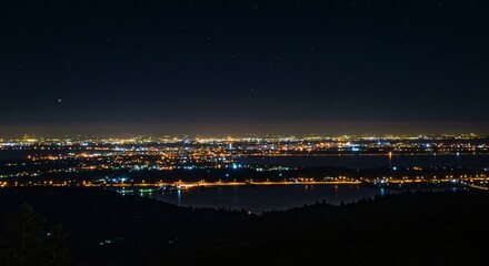 Obraz premium a city at night