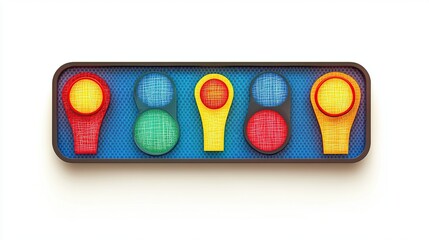 Colorful traffic light panel