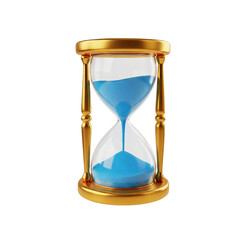 Cartoon timer symbol in glossy finish, transparent background