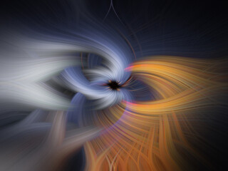 Abstract swirling light trails creating dynamic visual flow