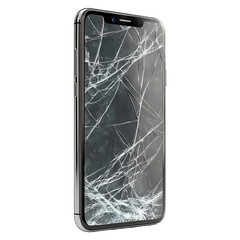 Smartphone with broken screen high quality realistic image